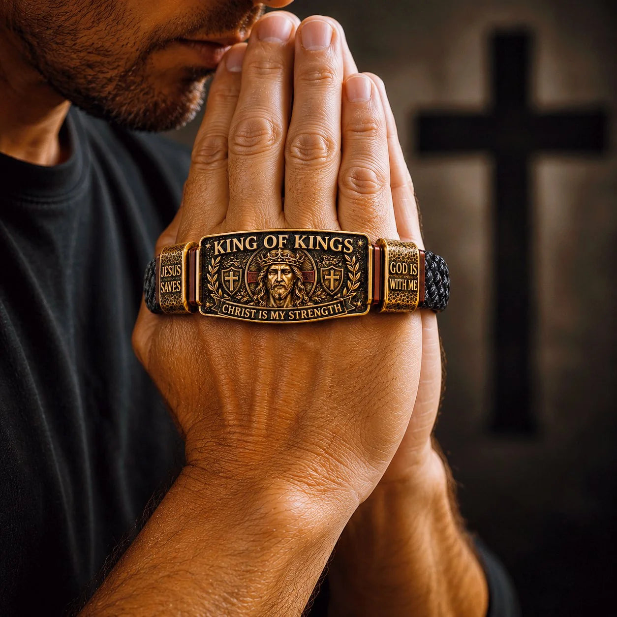 Distinctive King of Kings Faith Bracelet – Adjustable Christian