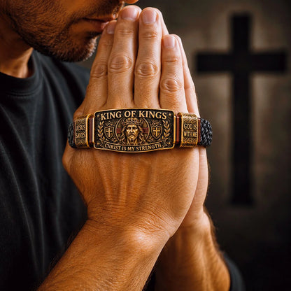 Distinctive King of Kings Faith Bracelet – Adjustable Christian