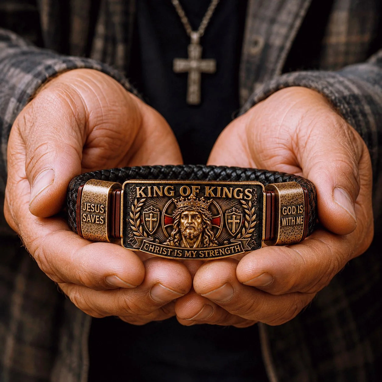 Distinctive King of Kings Faith Bracelet – Adjustable Christian