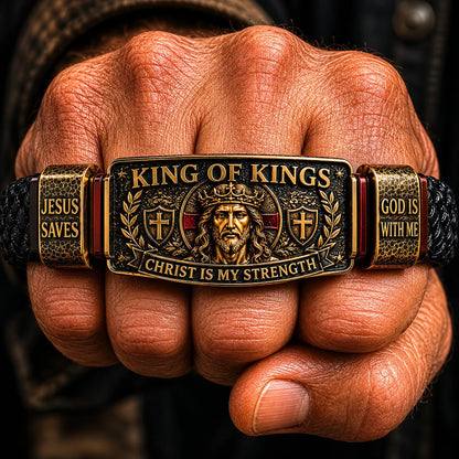 Distinctive King of Kings Faith Bracelet – Adjustable Christian