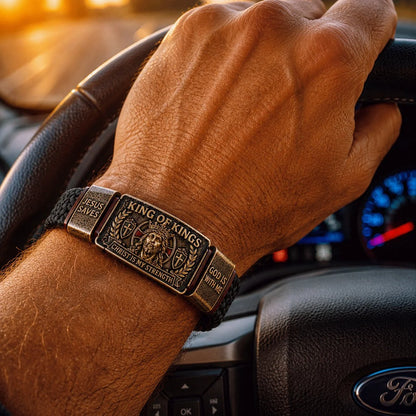Distinctive King of Kings Faith Bracelet – Adjustable Christian