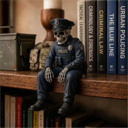 Purpose-Built Firefighter Skeleton Shelf Sitter for Everyday Use