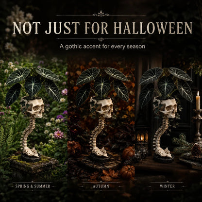 Purpose-Built Sculptured Skull Flowerpot for Everyday Use