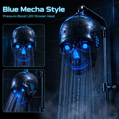 Purpose-Built Cyber Mecha Skull Color Changing LED Pressure Boost