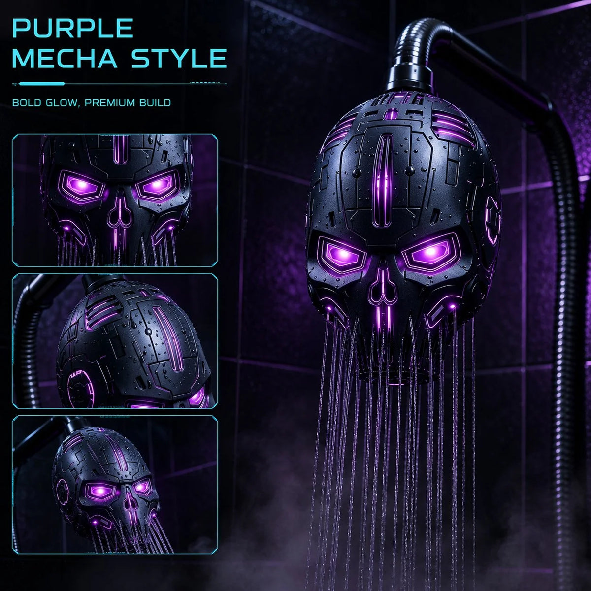 Purpose-Built Cyber Mecha Skull Color Changing LED Pressure Boost