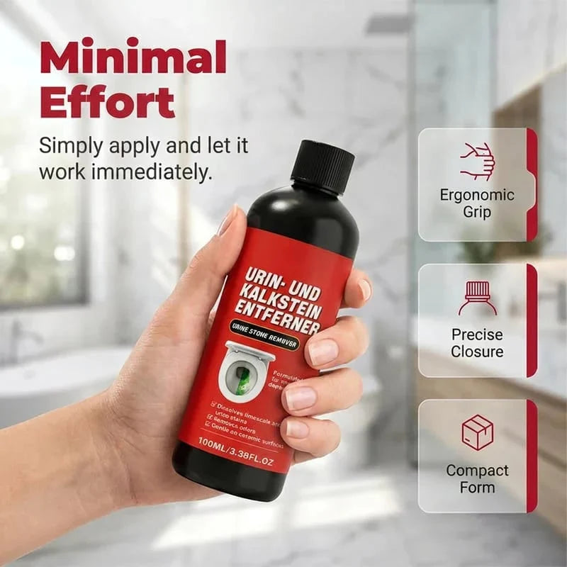 Easy-Care Heavy-Duty Toilet Cleaner Melts Away Years of Urine Scale &