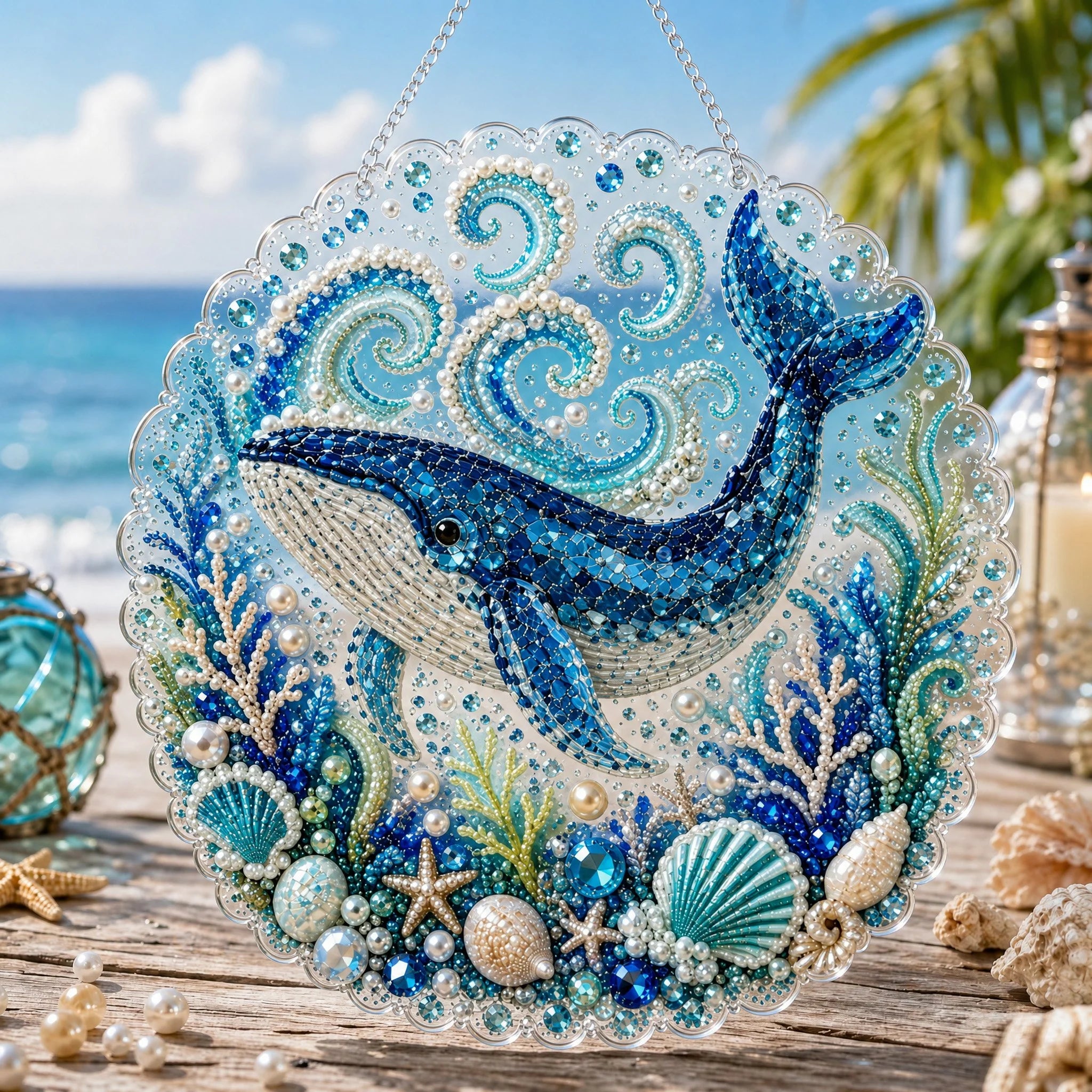 Hands-On Ocean Pearl Art DIY Hanging Ornament Kit for Creative Play