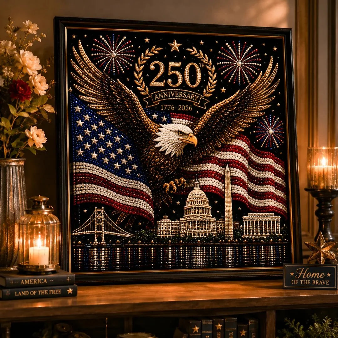 Hands-On Anniversary Pearl Art Kit – Stars & Stripes Skyline - This