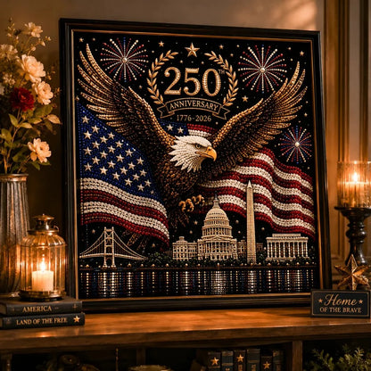 Hands-On Anniversary Pearl Art Kit – Stars & Stripes Skyline - This