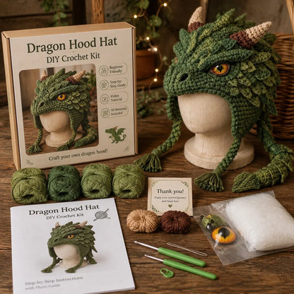 Hands-On Fantasy Hood Hat DIY Crochet Kit – Create Your Own Magical