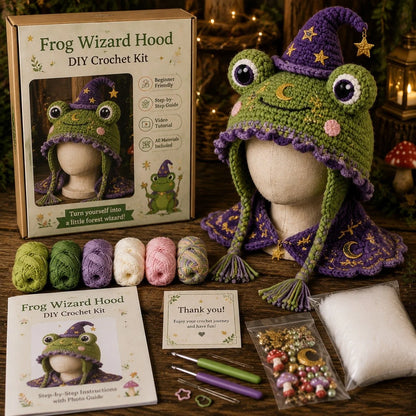Hands-On Fantasy Hood Hat DIY Crochet Kit – Create Your Own Magical