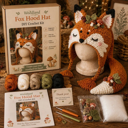 Hands-On Fantasy Hood Hat DIY Crochet Kit – Create Your Own Magical