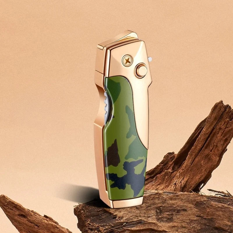 Folding Tactical Knife with Integrated Lighter