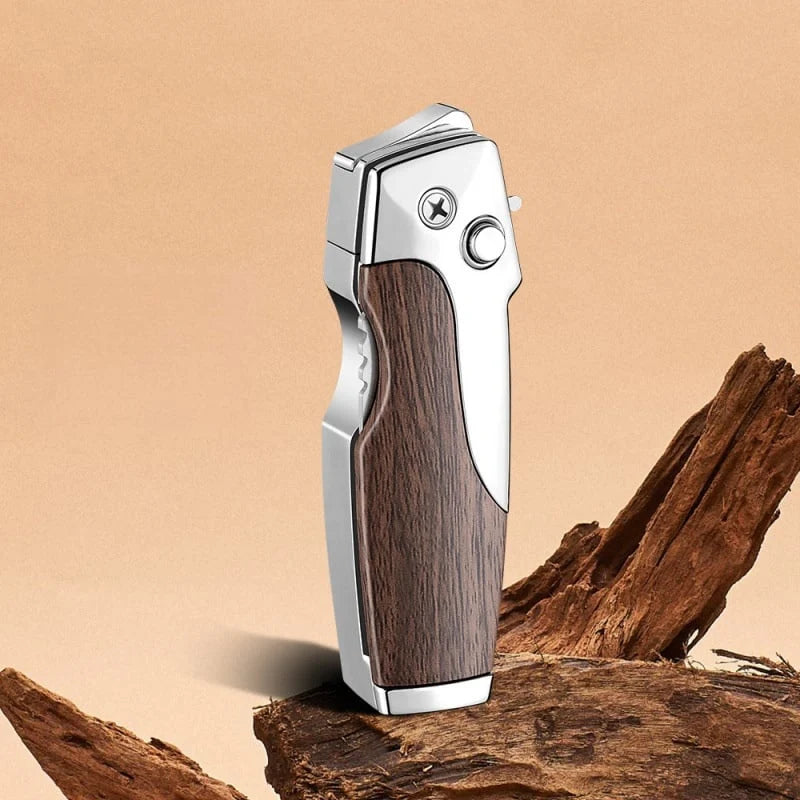 Folding Tactical Knife with Integrated Lighter