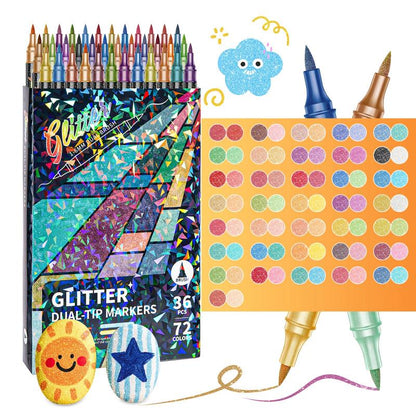 Purpose-Built Glitter Effect Brush Markers: Create Sparkling Art