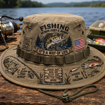Distinctive Fishing Is a Way of Life Boonie Hat for Everyday Wear