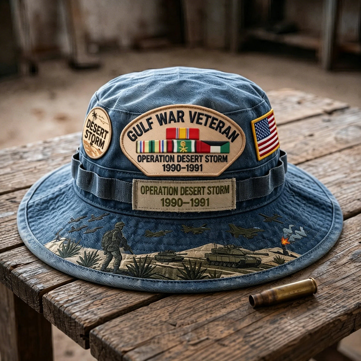 Distinctive Gulf War Veteran Desert Storm Tribute Boonie