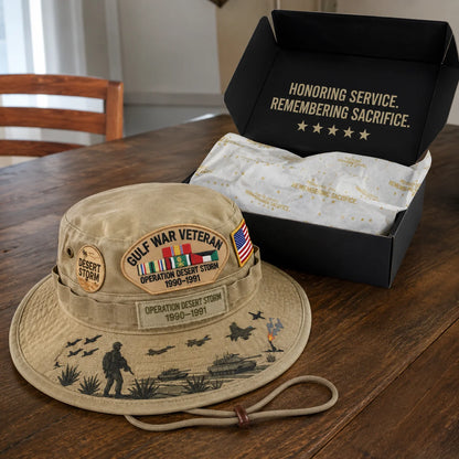 Distinctive Gulf War Veteran Desert Storm Tribute Boonie