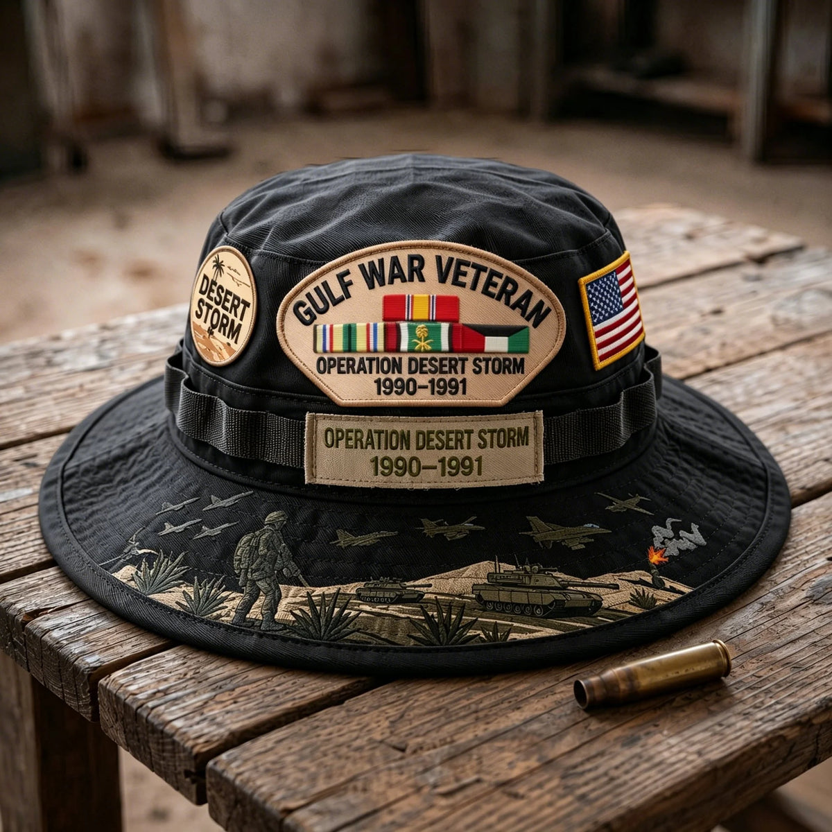Distinctive Gulf War Veteran Desert Storm Tribute Boonie