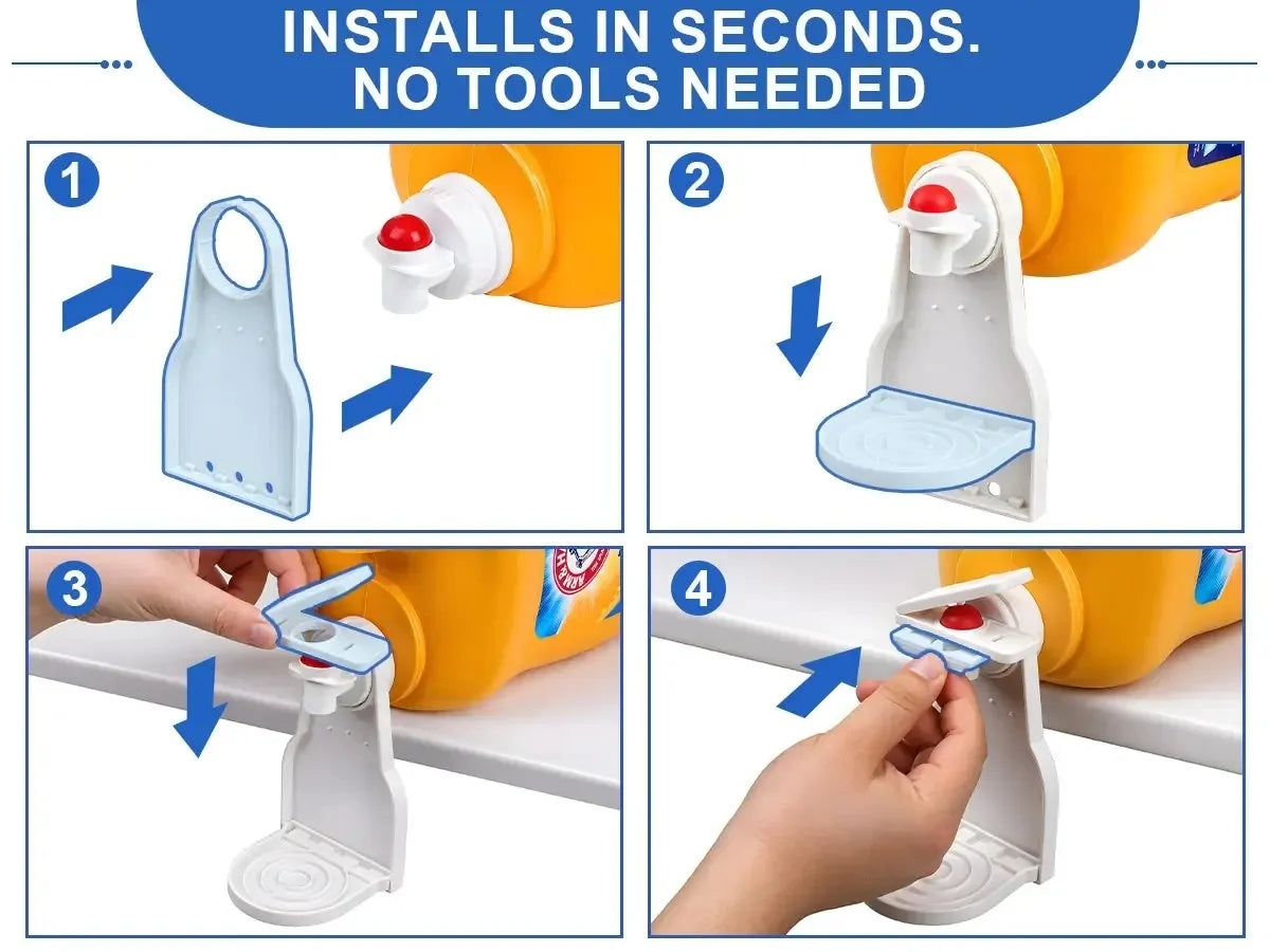 Space-Saving Laundry Detergent Dispenser Cup Holder for Tidy Storage