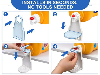 Space-Saving Laundry Detergent Dispenser Cup Holder for Tidy Storage