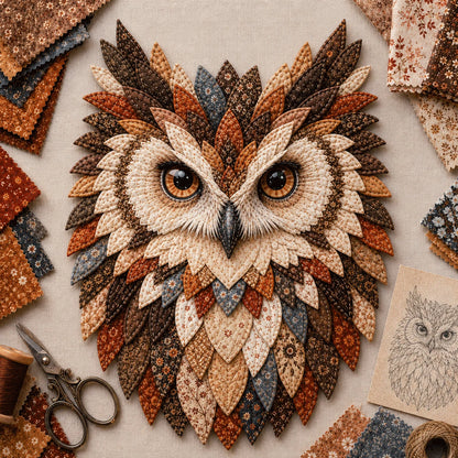 Hands-On Layered Fabric Owl Wall Art DIY Kit – Relaxi – Layered Fabric