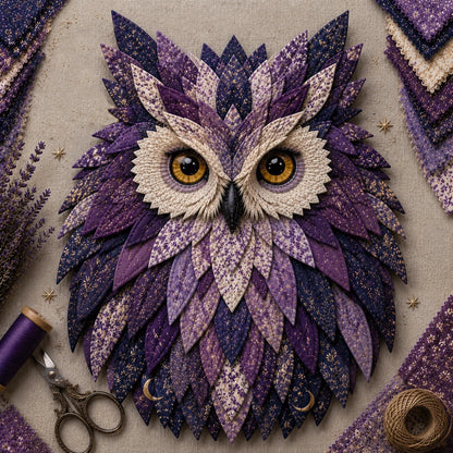 Hands-On Layered Fabric Owl Wall Art DIY Kit – Relaxi – Layered Fabric