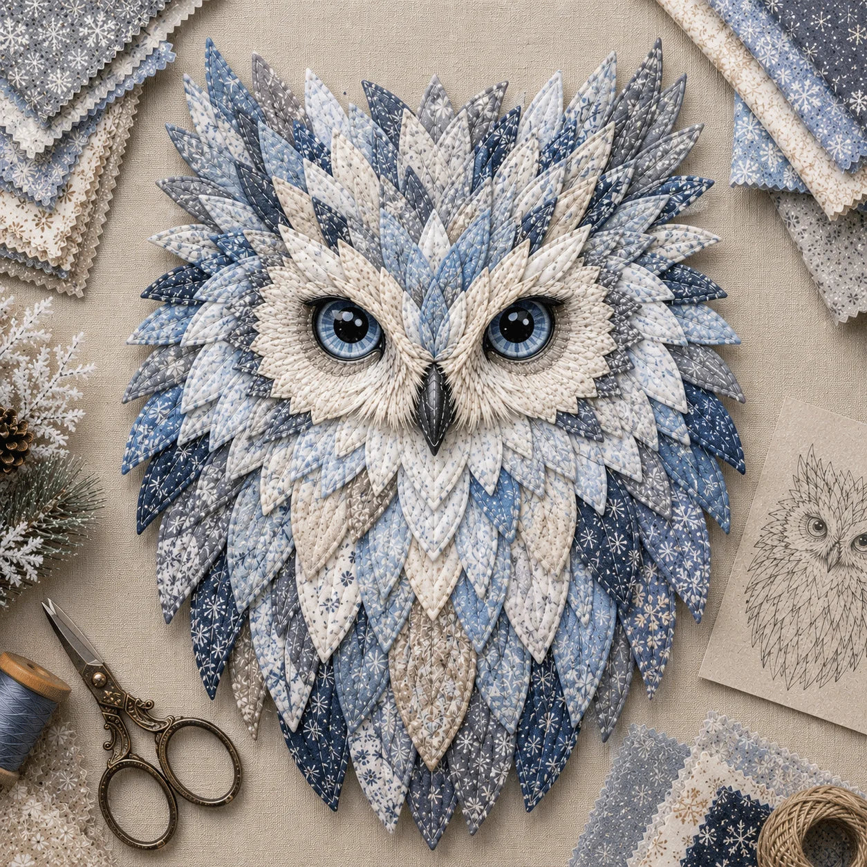 Hands-On Layered Fabric Owl Wall Art DIY Kit – Relaxi – Layered Fabric