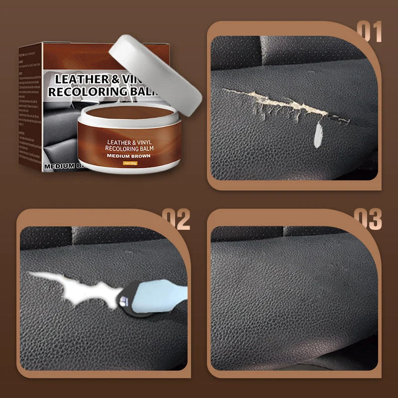 Purpose-Built Leather Repair Paste – Fills scratches & scuffs