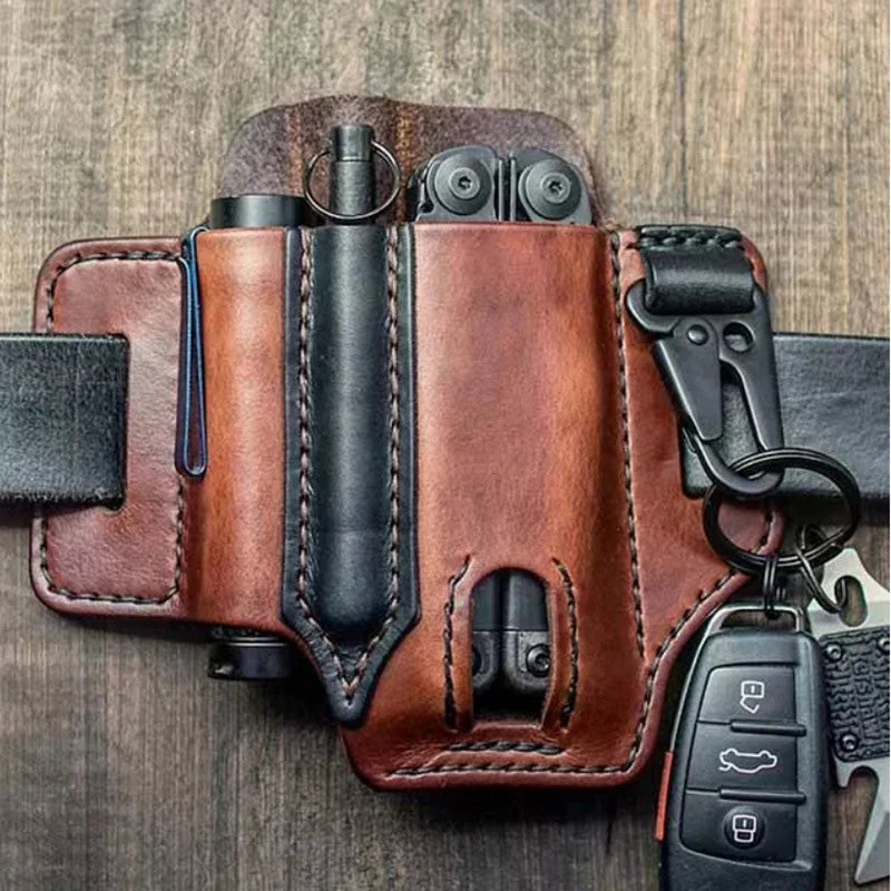 Space-Saving Leather tool belt pouch – multifunctional