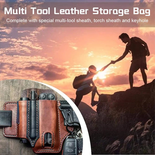 Space-Saving Leather tool belt pouch – multifunctional