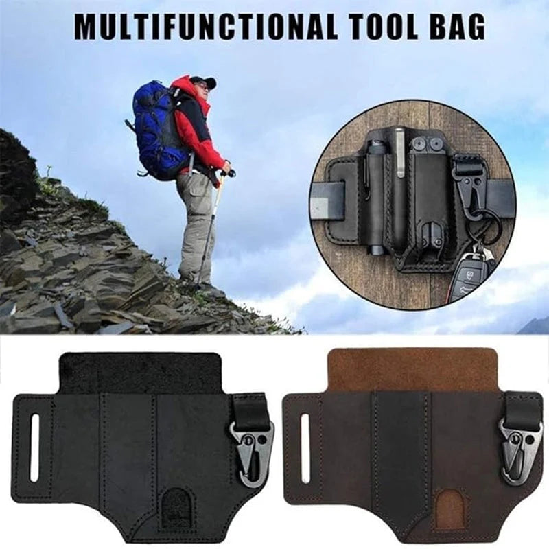 Space-Saving Leather tool belt pouch – multifunctional