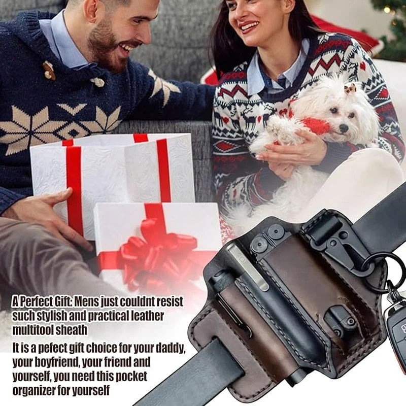 Space-Saving Leather tool belt pouch – multifunctional
