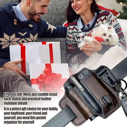 Space-Saving Leather tool belt pouch – multifunctional