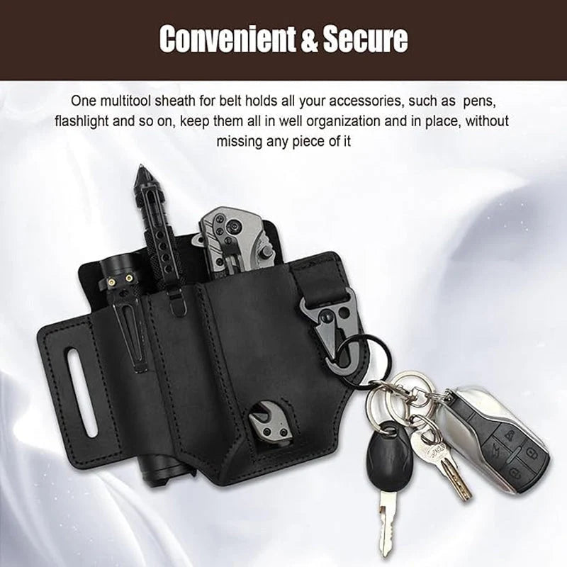Space-Saving Leather tool belt pouch – multifunctional