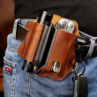 Space-Saving Leather tool belt pouch – multifunctional