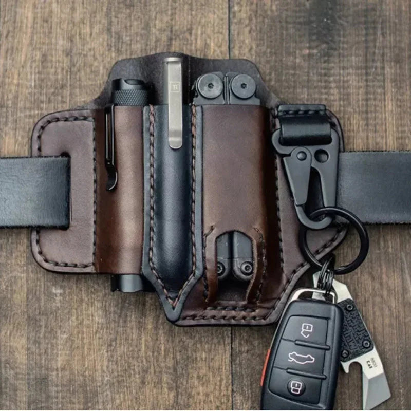 Space-Saving Leather tool belt pouch – multifunctional