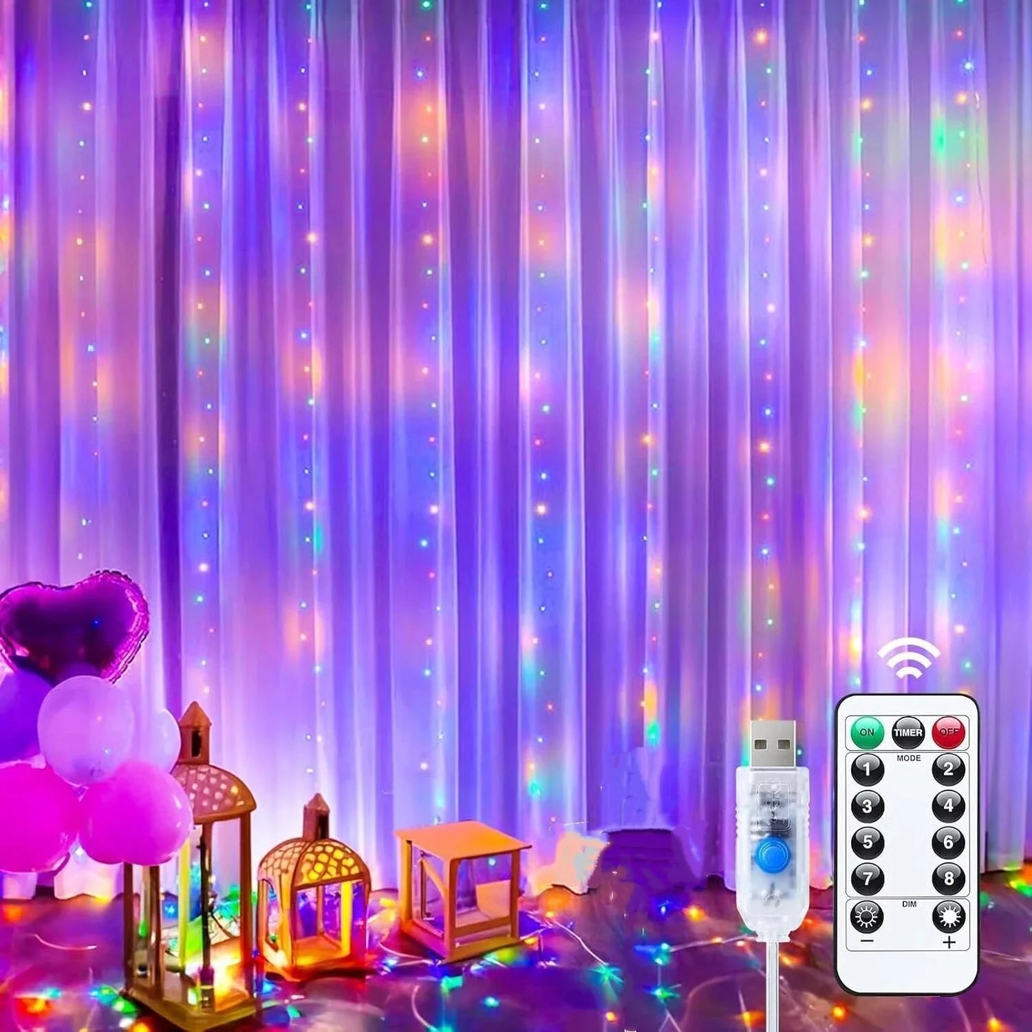 Decorative Remote-Control Led Curtain Light for Focused Lighting