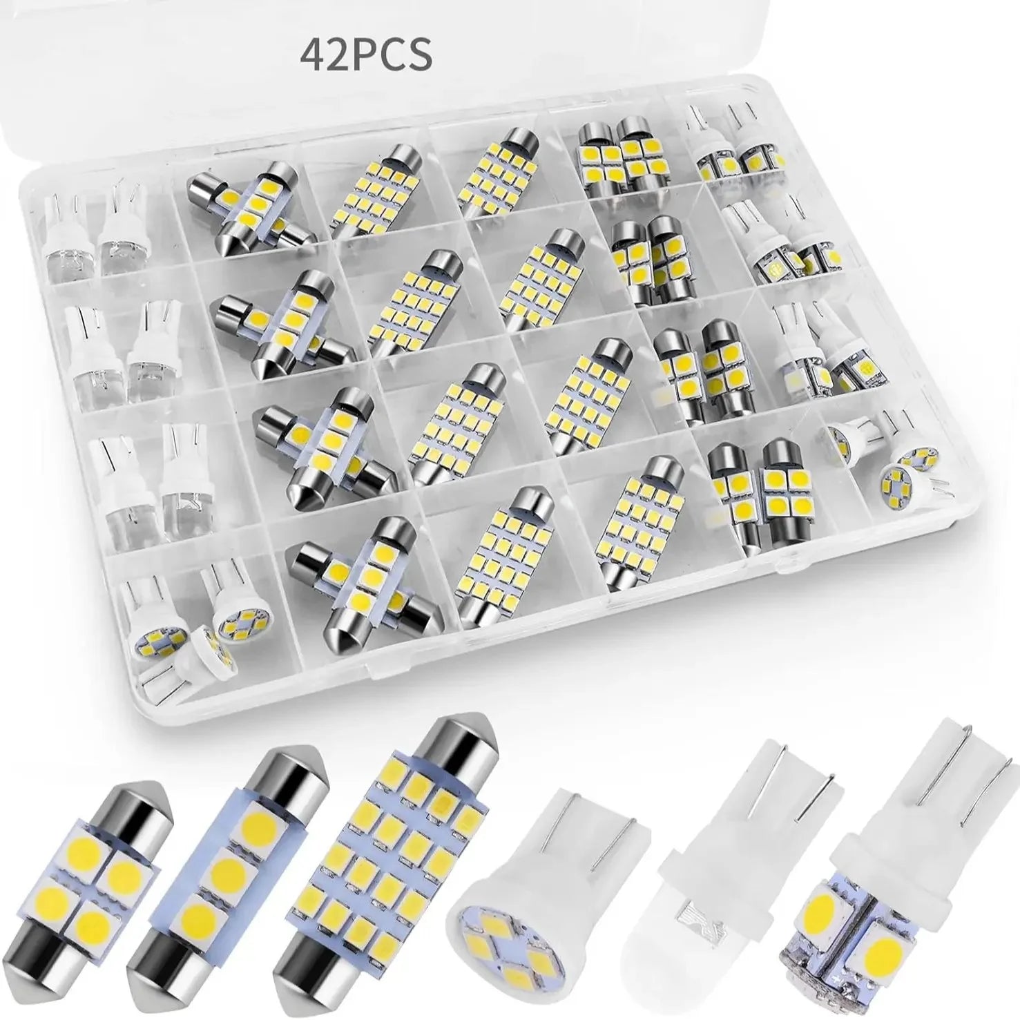 Vehicle-Ready 70& 42 Pcs Interior Car Light Kit for Garage Use
