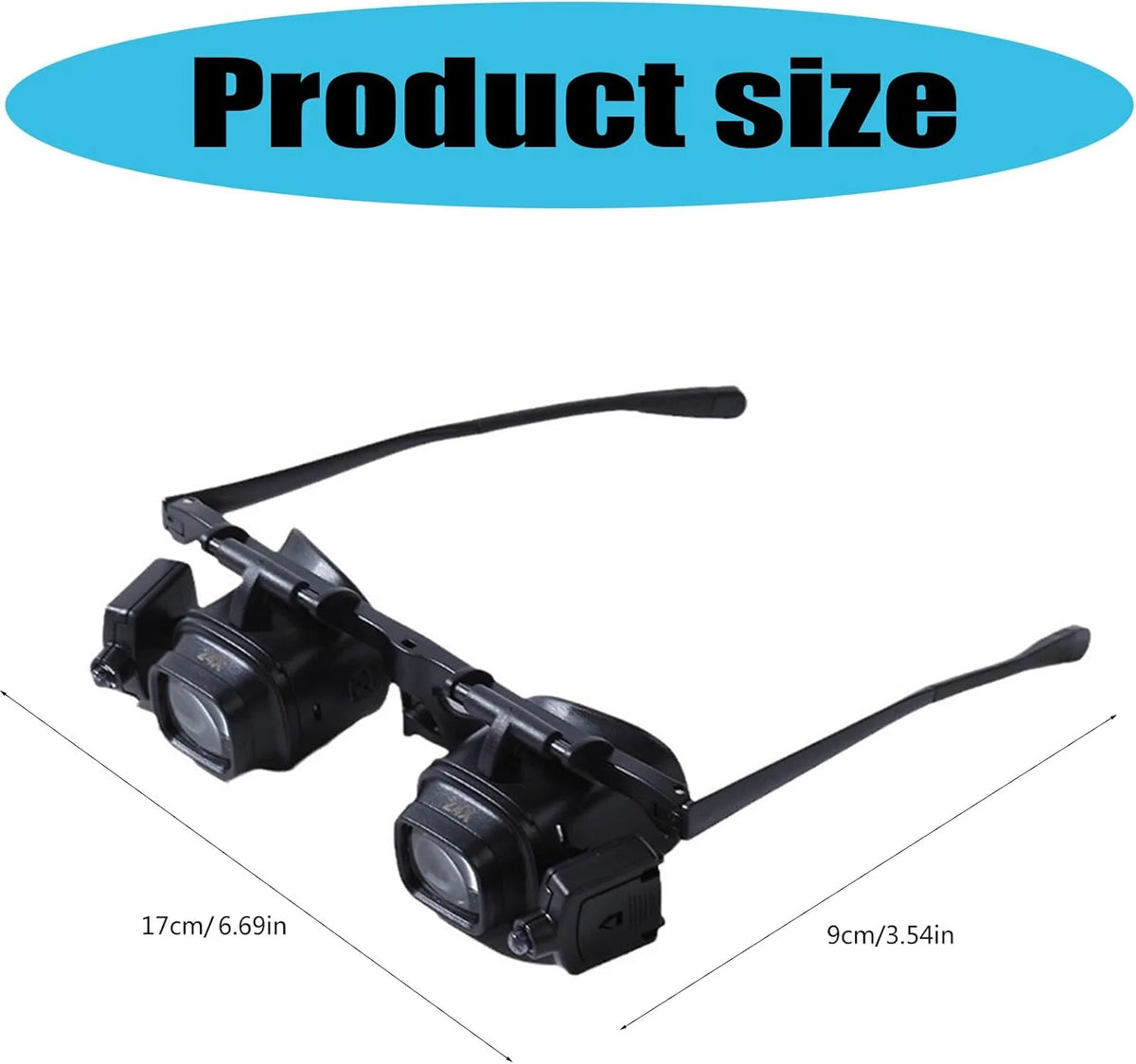 Decorative Head-Mounted Magnifier with LED Light for Focused Lighting