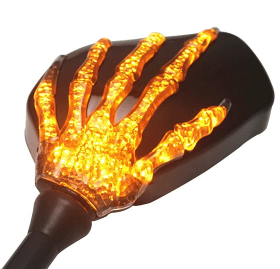 Illuminated Skeleton Claw Accent for a Rearview Mirror