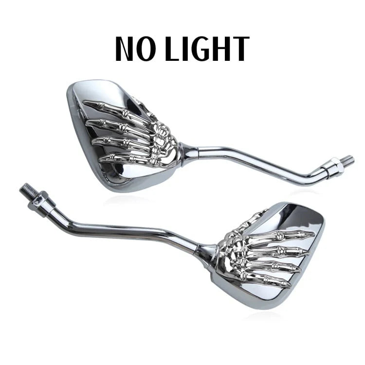 Illuminated Skeleton Claw Accent for a Rearview Mirror