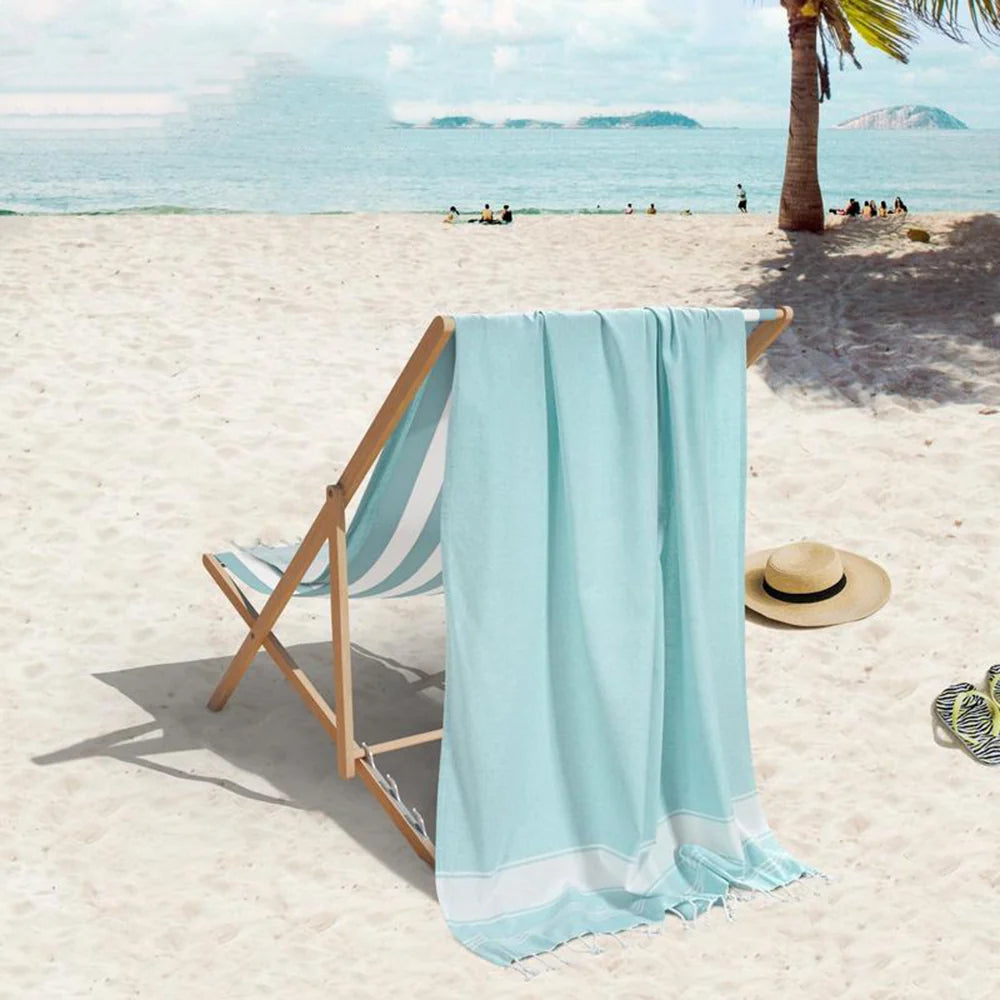 Lightweight Flat-Weave XL Beach Towel, 39 x 71-Inch Travel Size