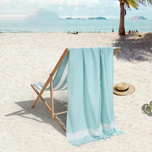 Lightweight Flat-Weave XL Beach Towel, 39 x 71-Inch Travel Size