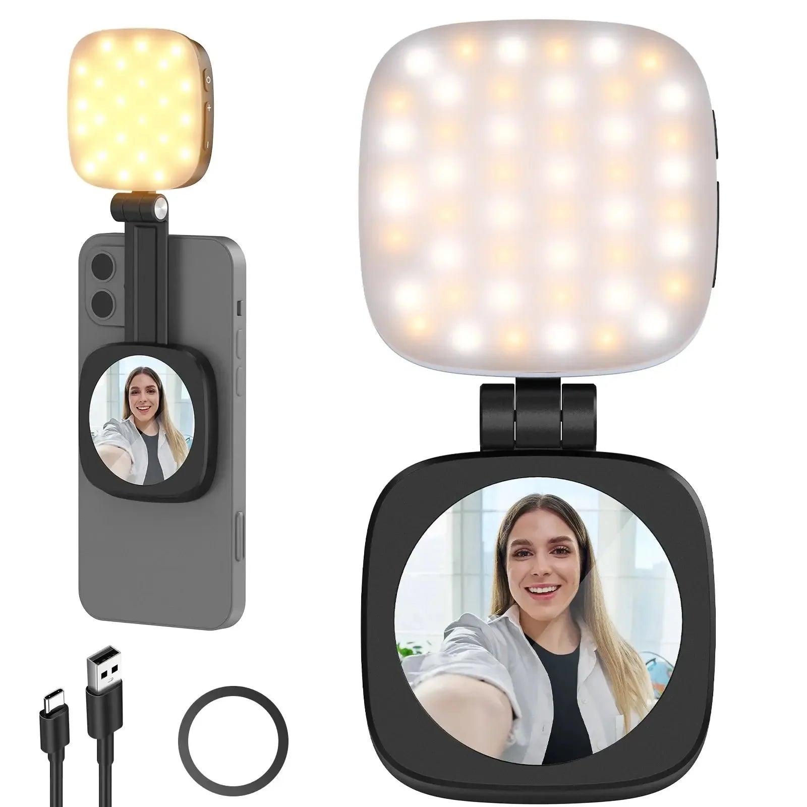 Decorative Magnetic Selfie Light for MagSafe iPhone – Foldable LED