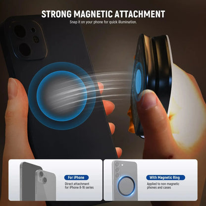 Decorative Magnetic Selfie Light for MagSafe iPhone – Foldable LED