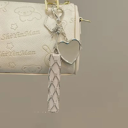 Purpose-Built Lipstick Holder Keychain with Mirror for Everyday Use