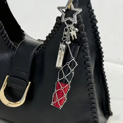 Purpose-Built Lipstick Holder Keychain with Mirror for Everyday Use