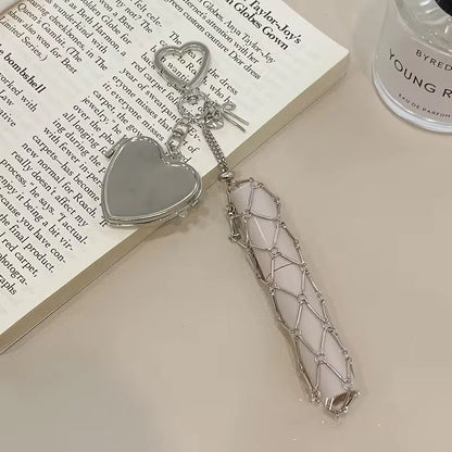 Purpose-Built Lipstick Holder Keychain with Mirror for Everyday Use