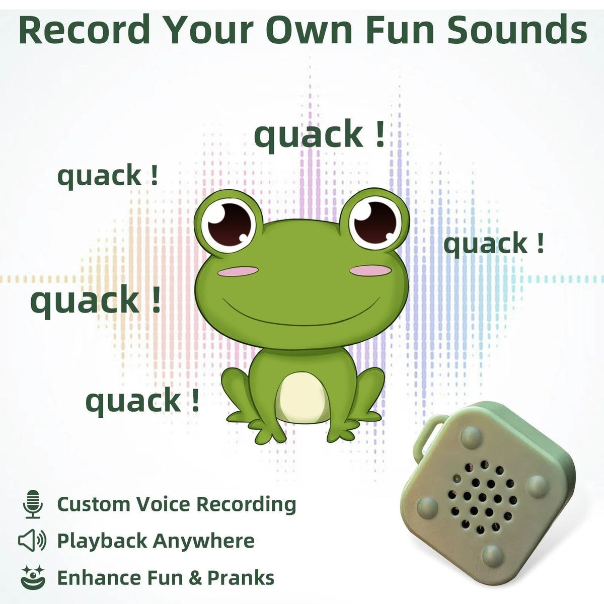 Rechargeable Frog, Lizard, and Coquí Sound-and-Light Keychain